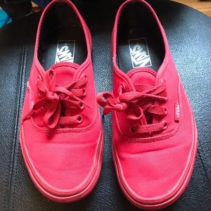 All red Vans